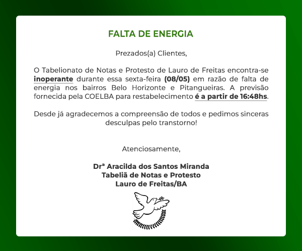 Testamento - Tabelionato Lauro de Freitas